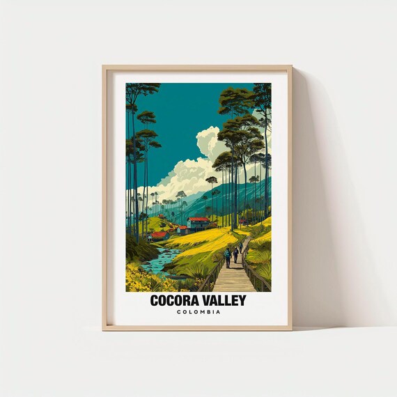 Cocora Valley Print Colombia Poster Views Art Charm Natural Beauty Scenic Landscape