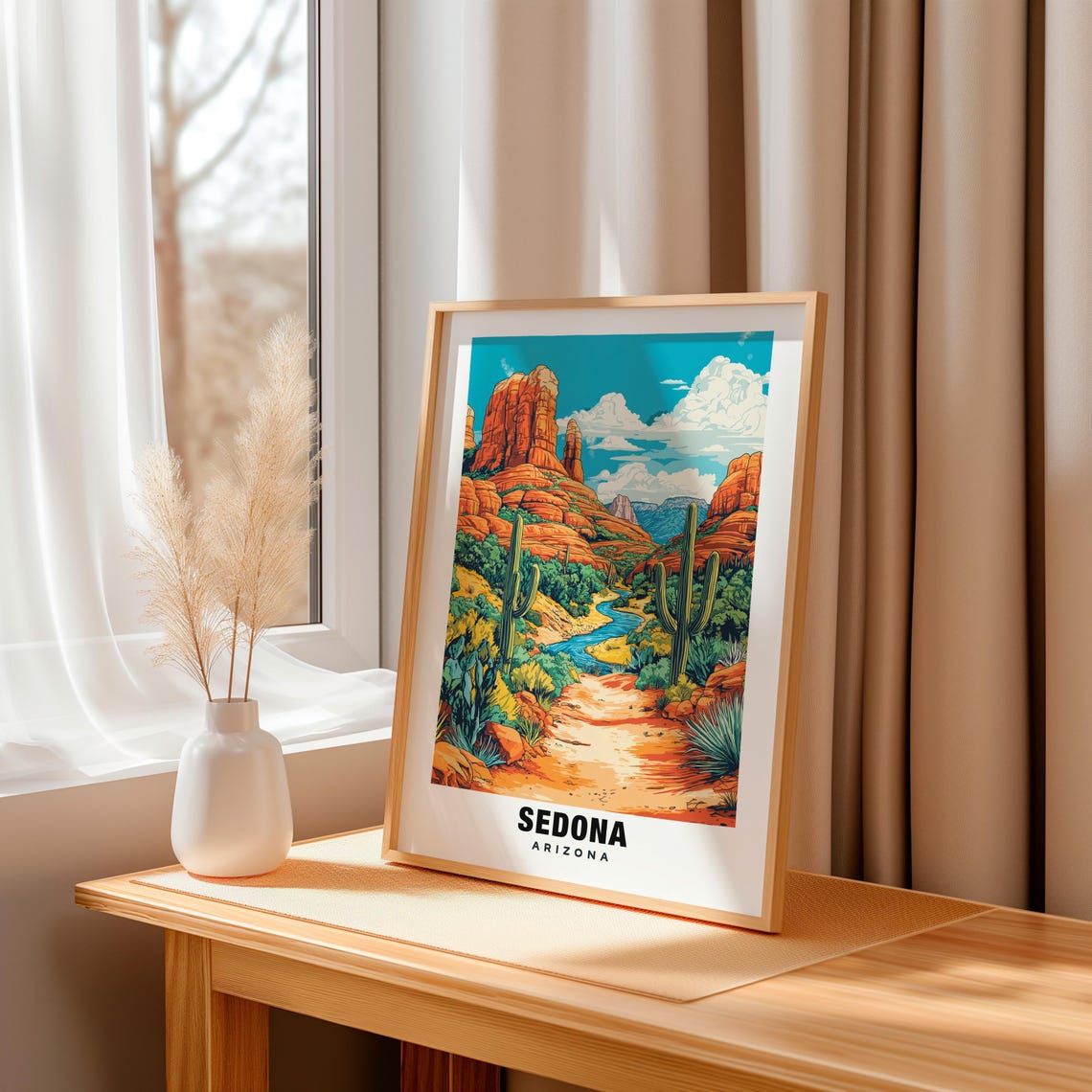 Sedona Print Arizona Poster Sedona Views Sedona Landmarks Sedona City Arizona Charm Sedona Beauty Sedona Art Sedona Heritage - Image 3