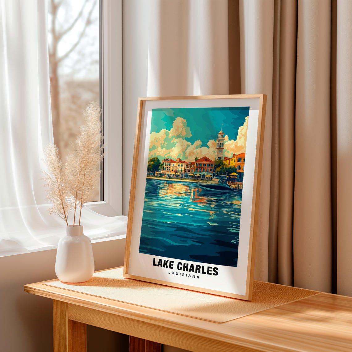 Lake Charles Print Louisiana Poster Lake Charles Views Lake Charles Art Louisiana Charm Lake Charles Beauty Coastal Heritage - Image 2