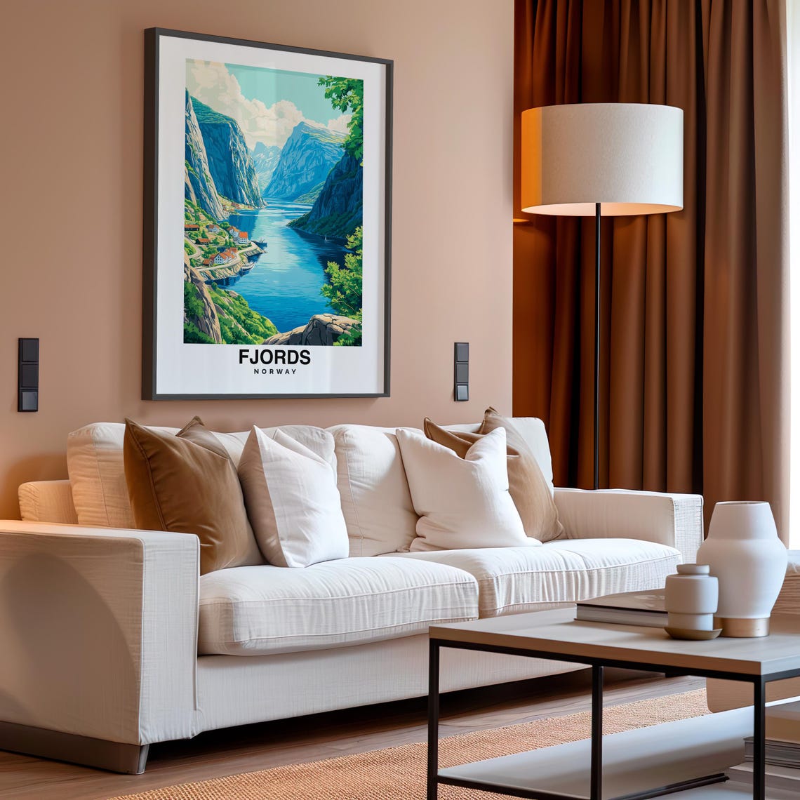 Fjords Norway Travel Print Wall Art Fjords Norway City Print Fjords Norway Travel Gift Fjords Norway Poster - Image 4