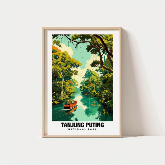 Tanjung Puting National Park Indonesia Borneo Rainforest River Poster