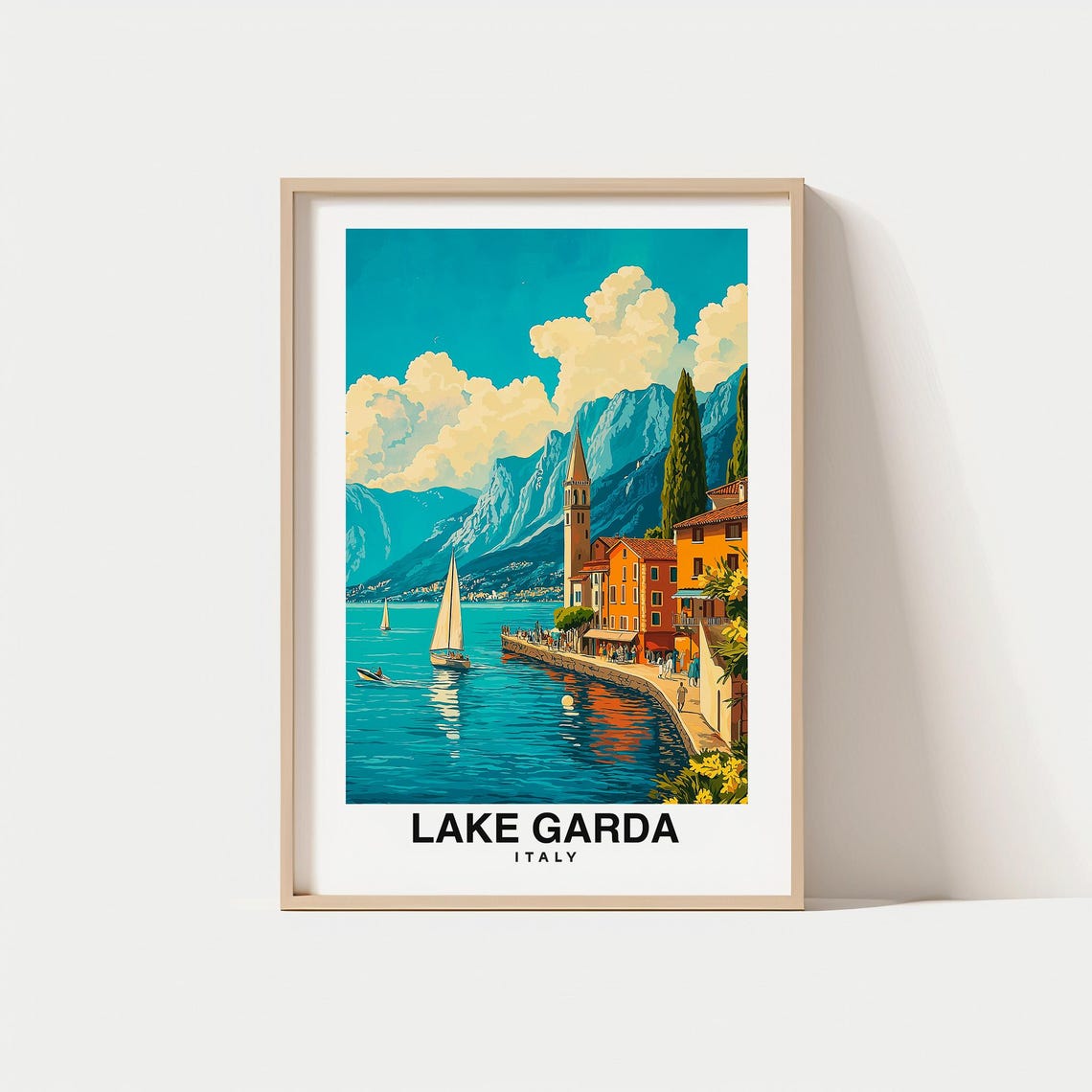 Lake Garda Wall Art Italy Italy Print Lake Garda Travel Gift Lake Garda Poster Birthday Gift Italian Culture