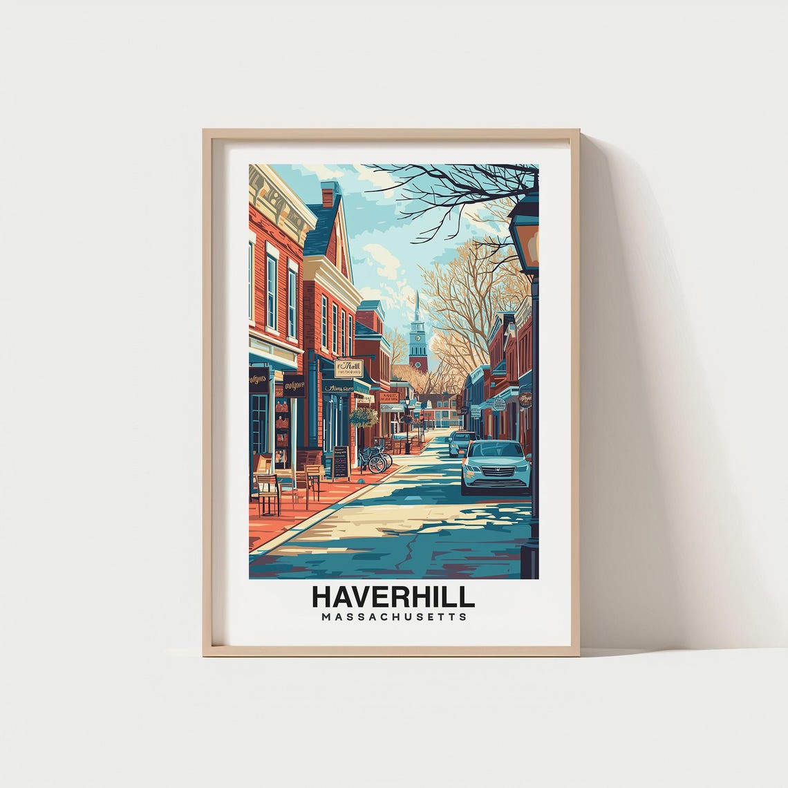 Haverhill Travel Print Wall Art Haverhill Massachusetts City Print Haverhill Travel Gift Haverhill City Poster