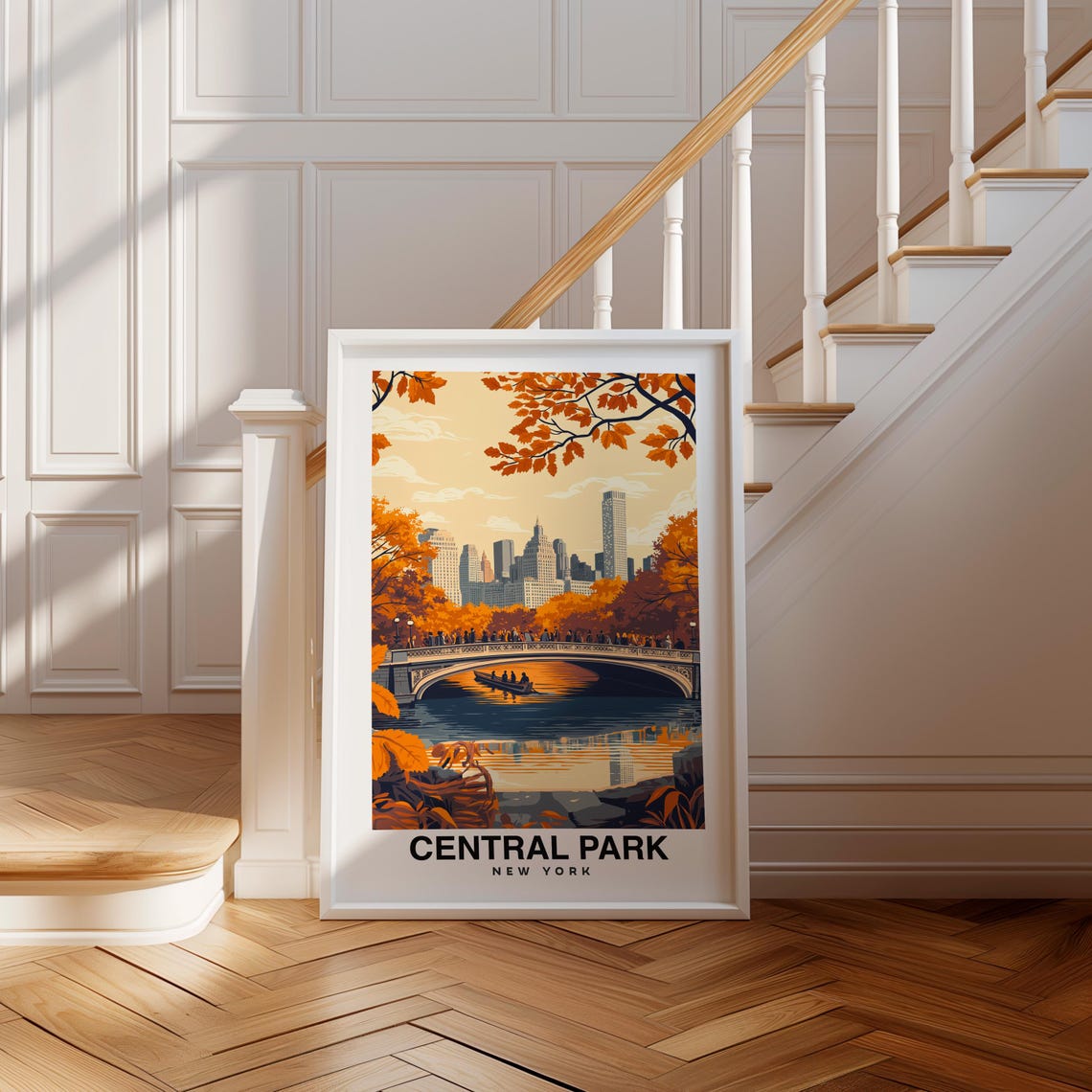 Central Park Print Usa Poster Travel Wall Art New York Poster Scenic Print Urban Decor Nature Art Cityscape Print Travel Poster