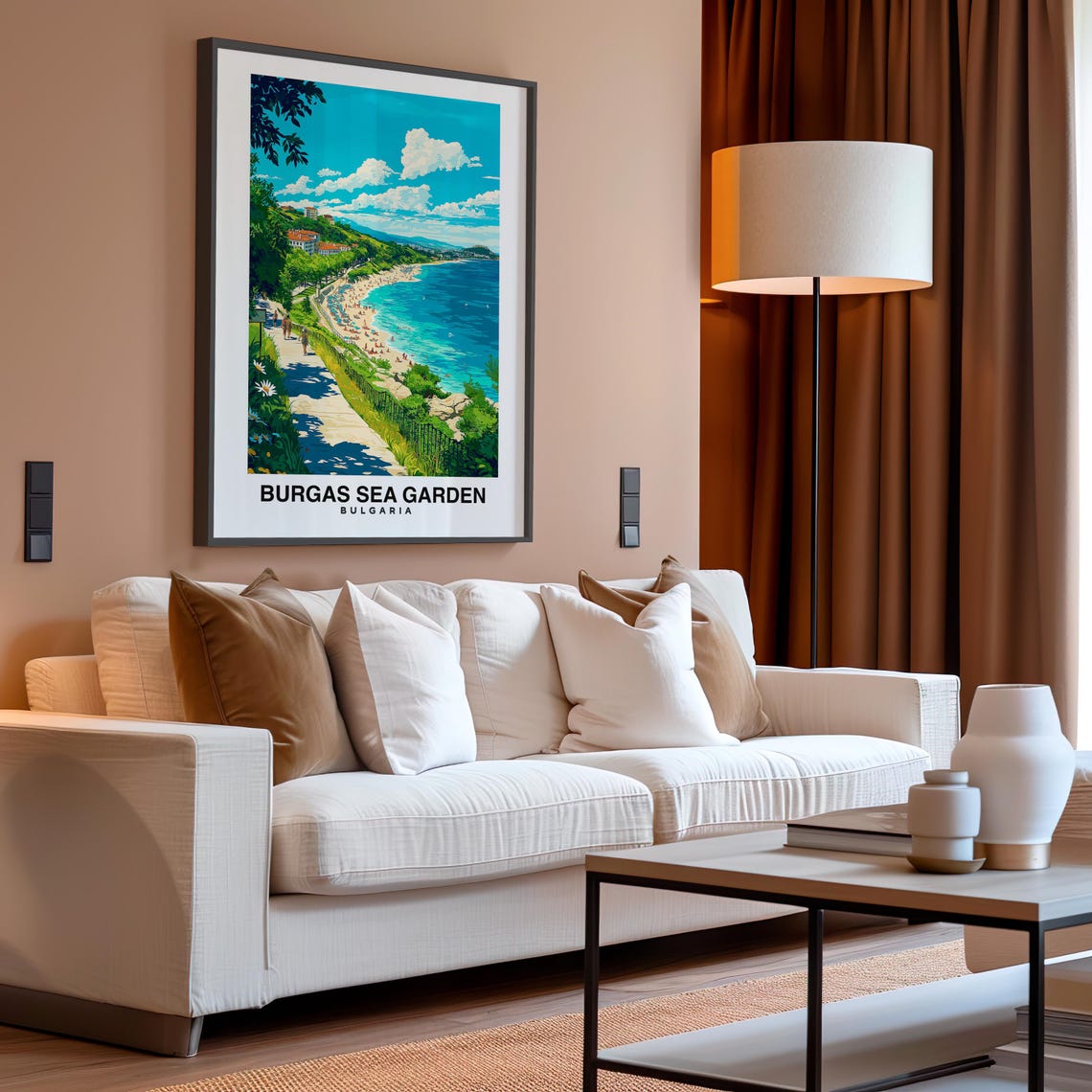 Burgas Sea Garden Travel Print Wall Art Burgas Bulgaria City Print Burgas Sea Garden Travel Gift Burgas Sea Garden Poster Travel Gift - Image 4