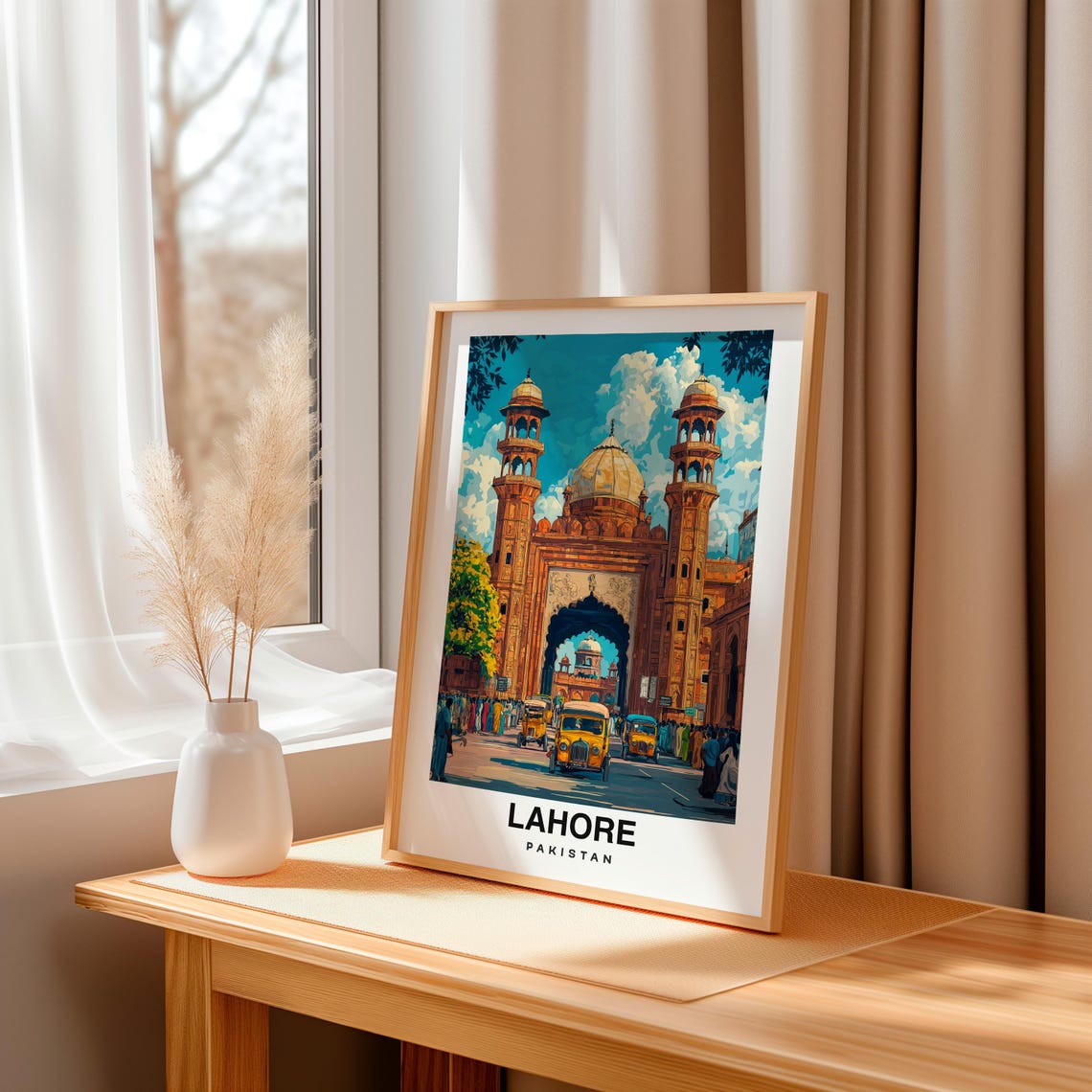 Lahore City Print Lahore Travel Poster Pakistan Travel Gift Lahore Pakistan Poster Lahore Gift Pakistan Art - Image 3