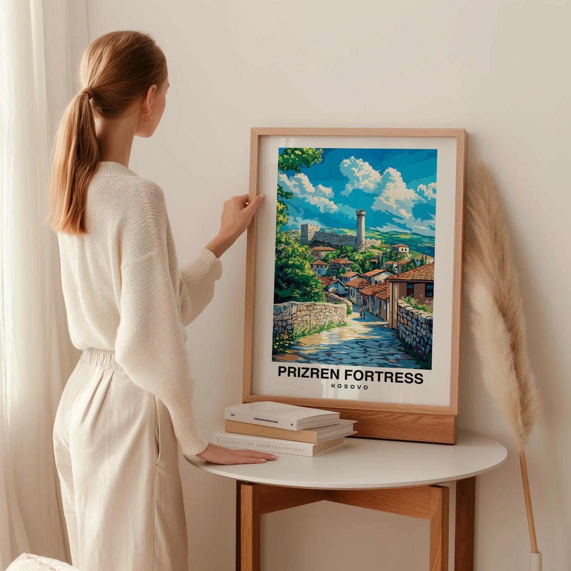 Prizren Fortress Travel Print Wall Art Prizren Kosovo City Print Prizren Fortress Travel Gift Prizren Fortress Poster - Image 2