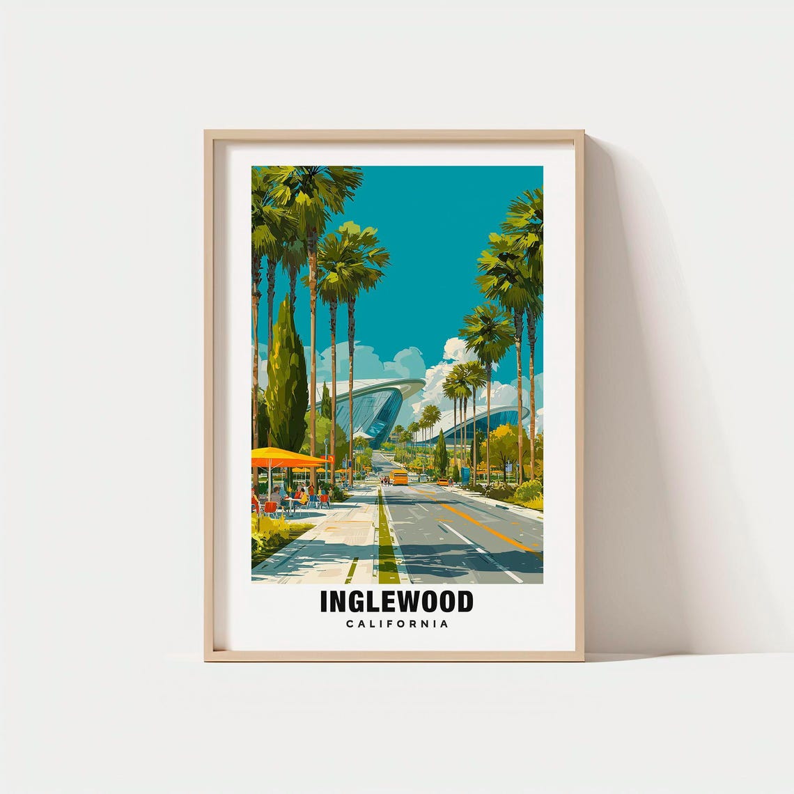 Inglewood Print Usa Poster Travel Art Urban Scene Cultural Views City Escape Scenic Landscape Historic Charm