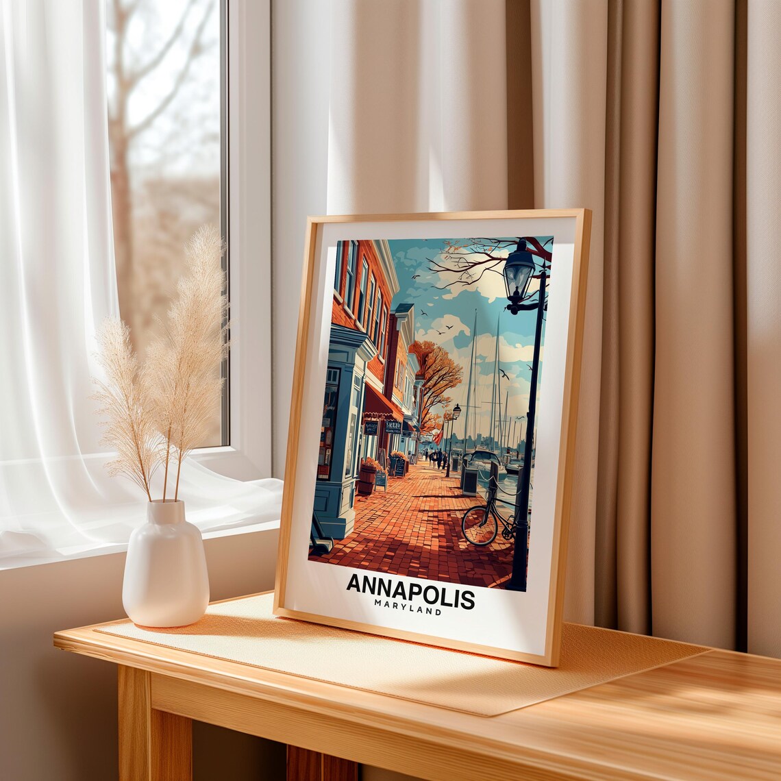 Annapolis City Print Annapolis Travel Poster Maryland Travel Gift Annapolis Maryland Poster Annapolis Gift Usa City - Image 3