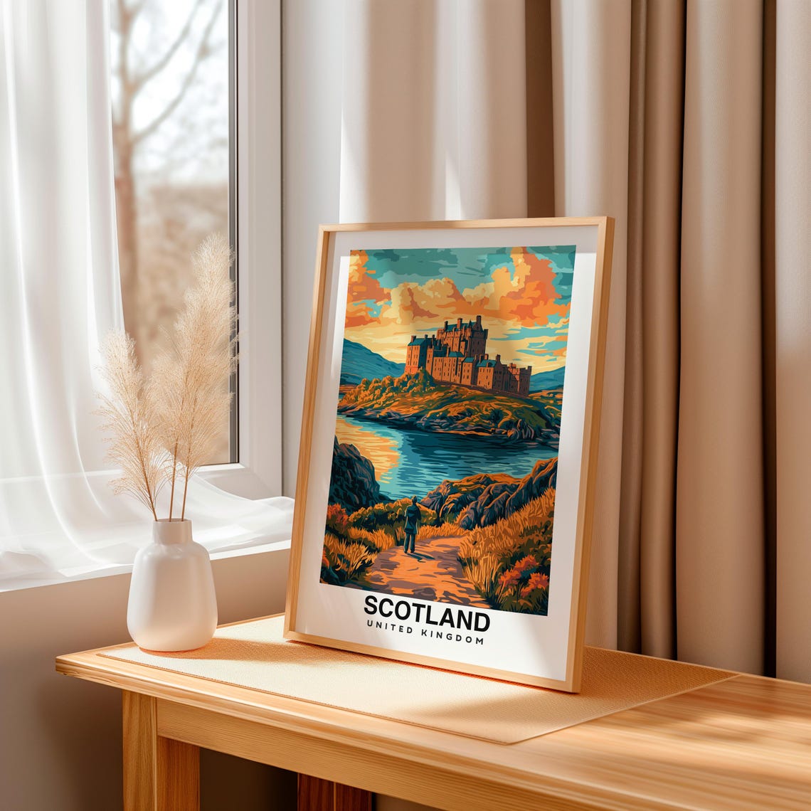 Scotland Scotland Travel Poster United Kingdom City Scotland Poster Birthday Present Wedding Gift Uk Tourism - Image 3
