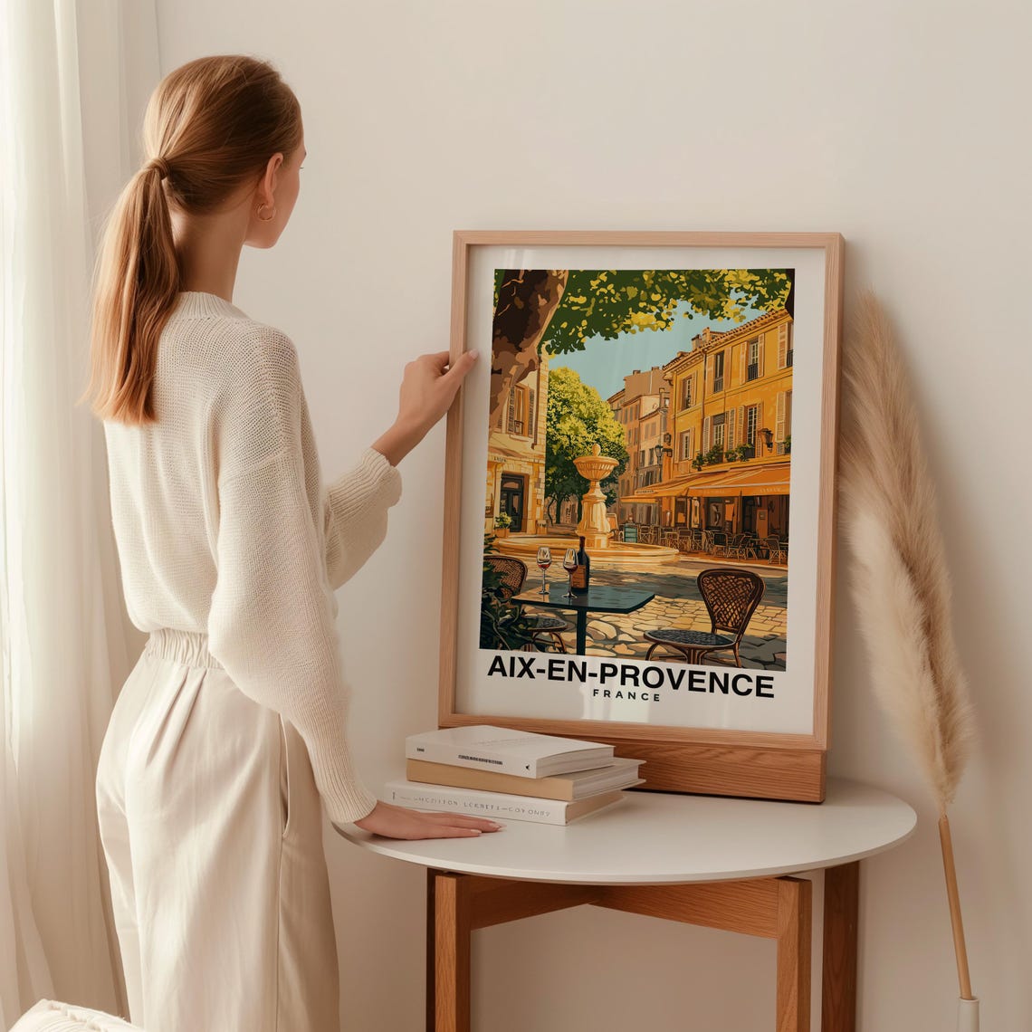 Aix En Provence Print Travel Poster French Art Historic City Scenic Views Vibrant Markets Cultural Heritage Lavender Fields France - Image 2