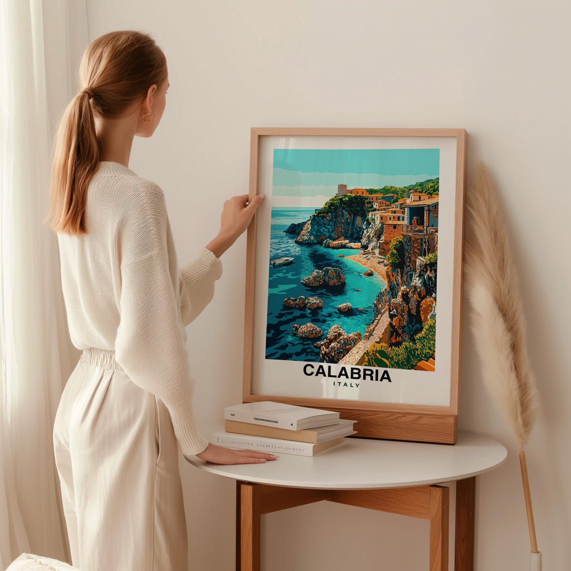 Calabria Print Travel Poster Italian Art Scenic Coastlines Historic Villages Mountain Views Mediterranean Charm Vibrant Culture - Image 2