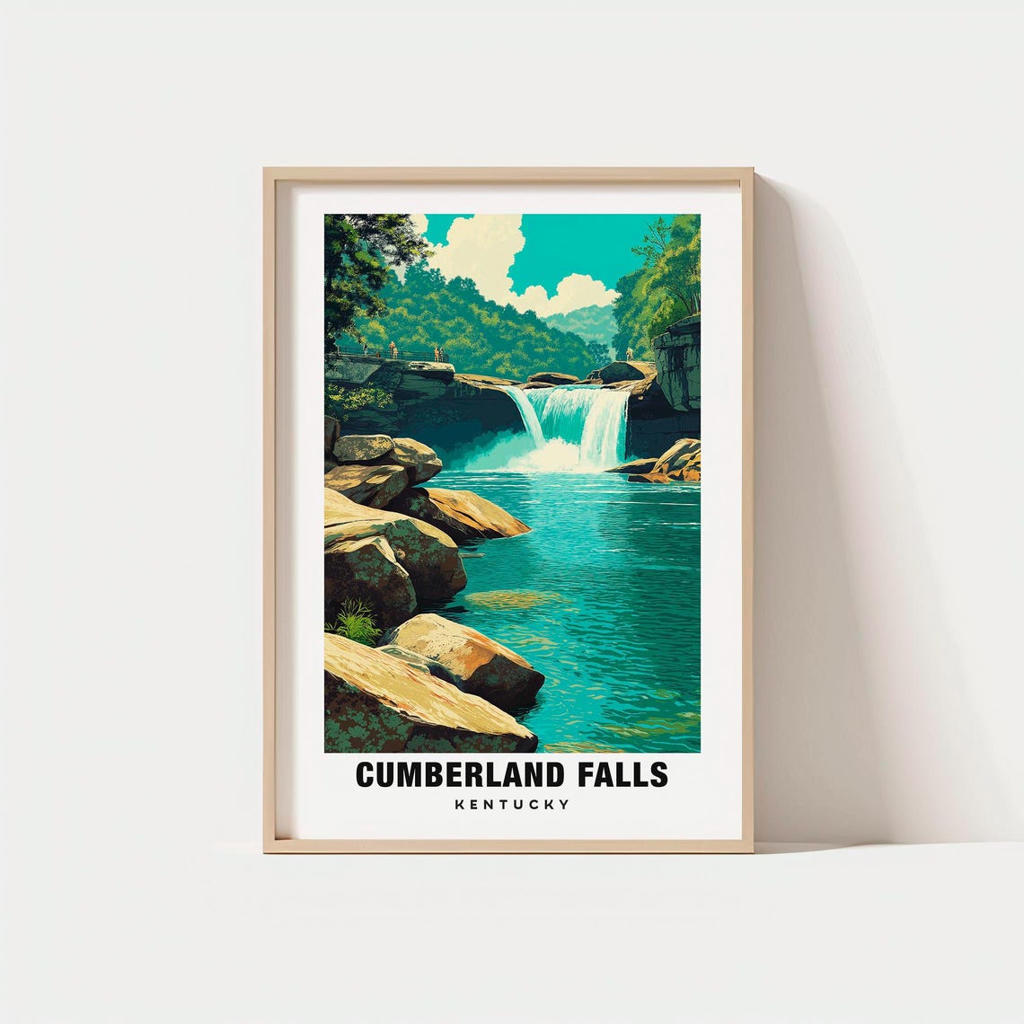 Cumberland Falls Kentucky Waterfall River Gorge Rocks Poster
