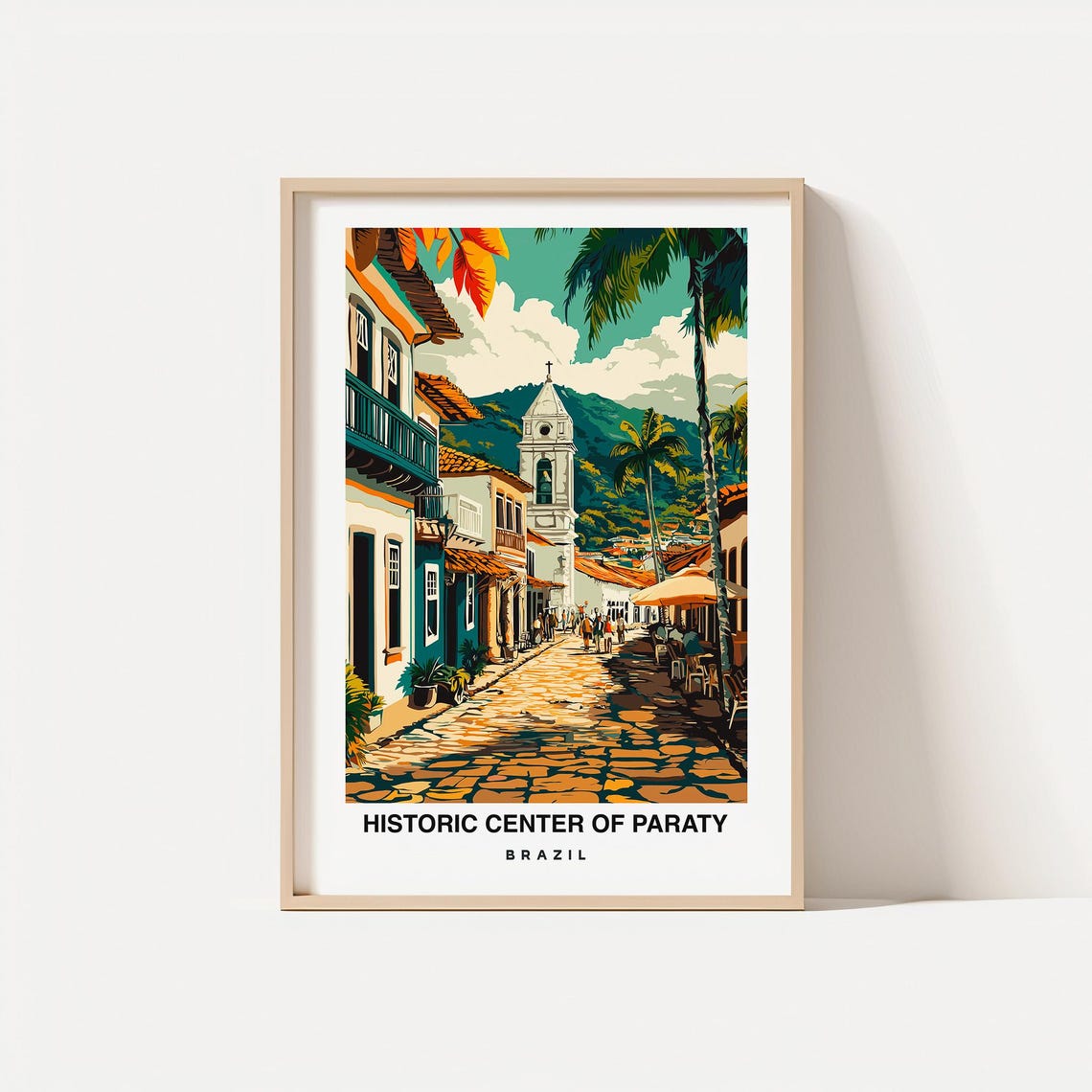 Historic Center Of Paraty Travel Print Wall Art Paraty Brazil City Print Historic Center Of Paraty Travel Gift
