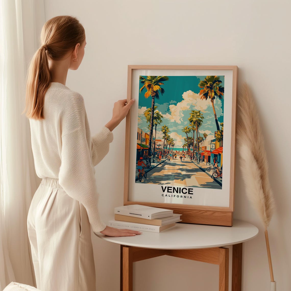 Venice Los Angeles Print California Poster Travel Wall Art Beach Print Usa Poster Scenic Art Coastal Decor Ocean View Travel Poster - Image 2