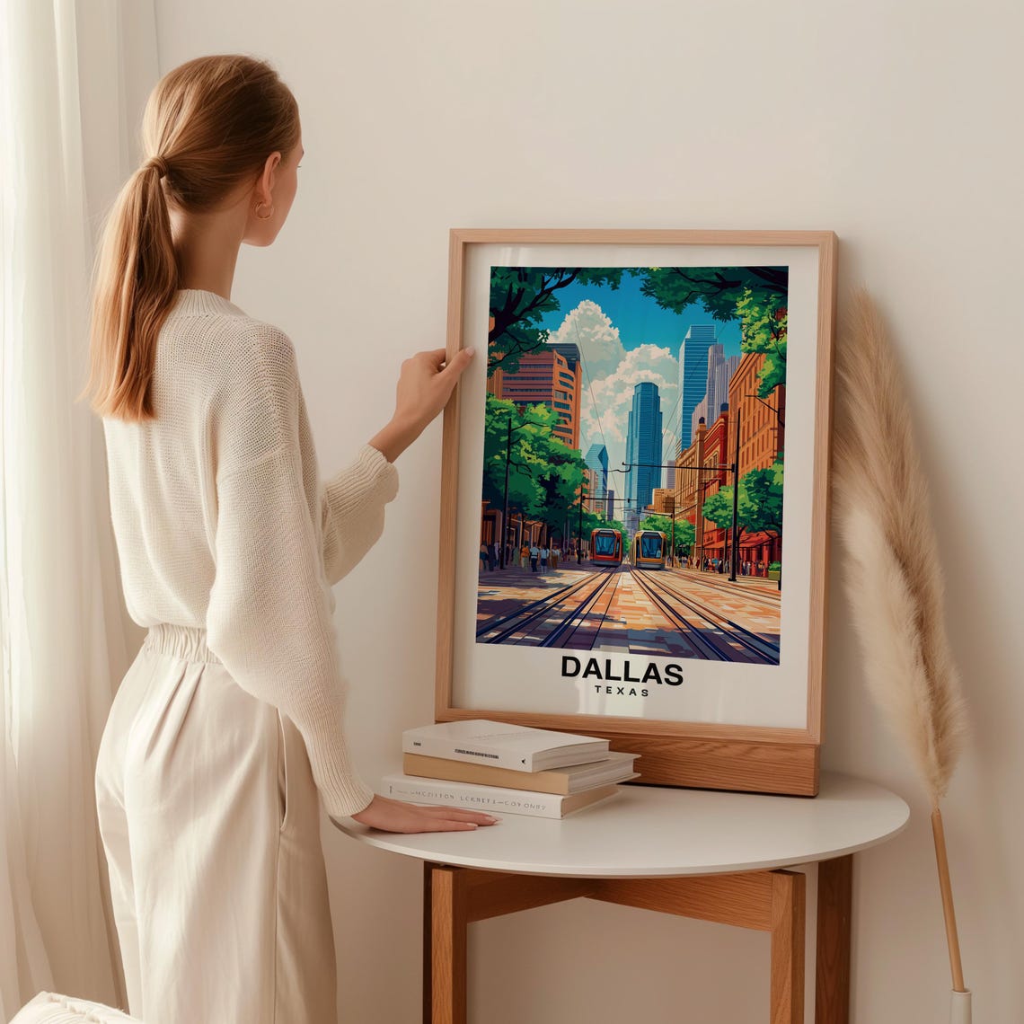 Dallas City Print Dallas Travel Poster Texas Travel Gift Dallas Texas Poster Dallas Gift Lone Star Culture Texas Art - Image 2
