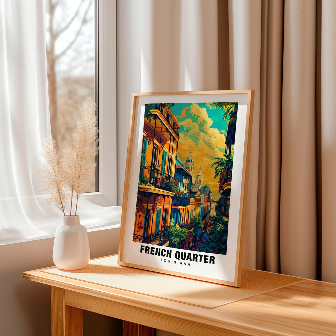 French Quarter Print Louisiana Poster French Quarter Views French Quarter Art Louisiana Charm Quarter Beauty French Heritage - Image 3