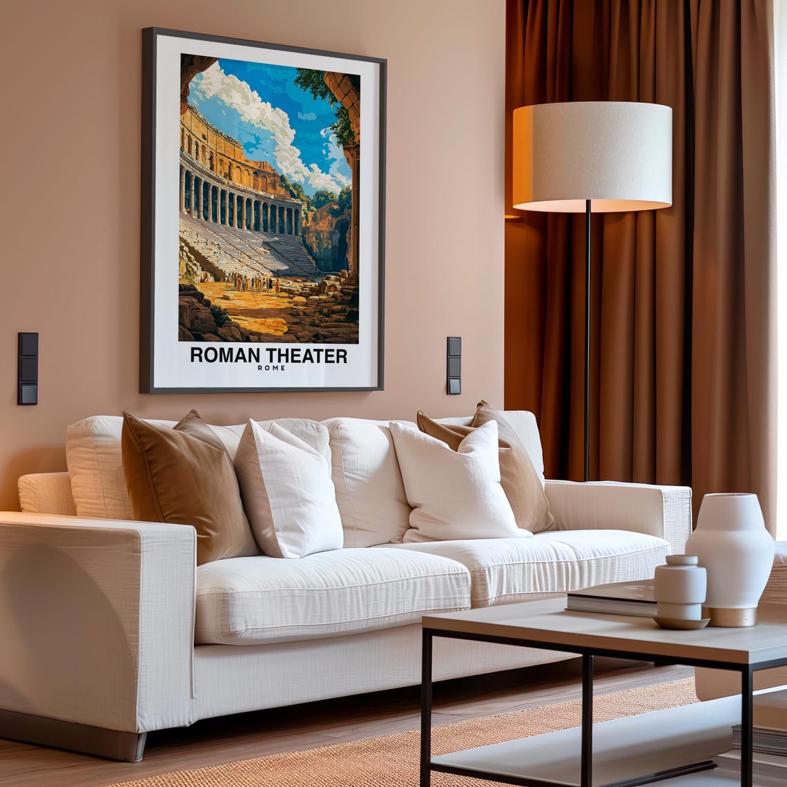 Roman Theater Travel Print Wall Art Caesarea Israel City Print Roman Theater Travel Gift Roman Theater Poster - Image 4