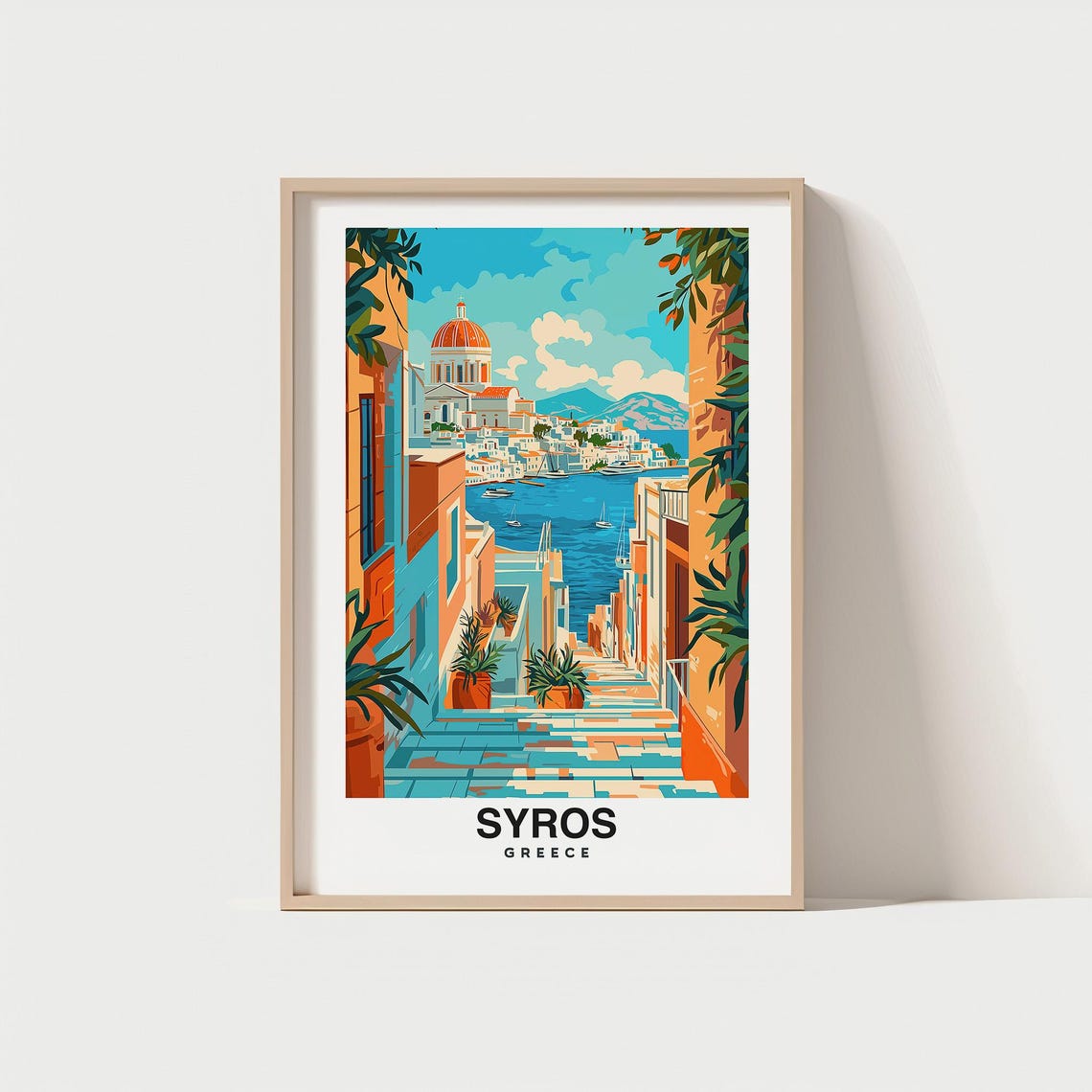 Syros Print Greece Poster Syros Views Syros Art Greece Charm Syros Beauty Island Heritage Scenic Landscape Coastal Culture Greece