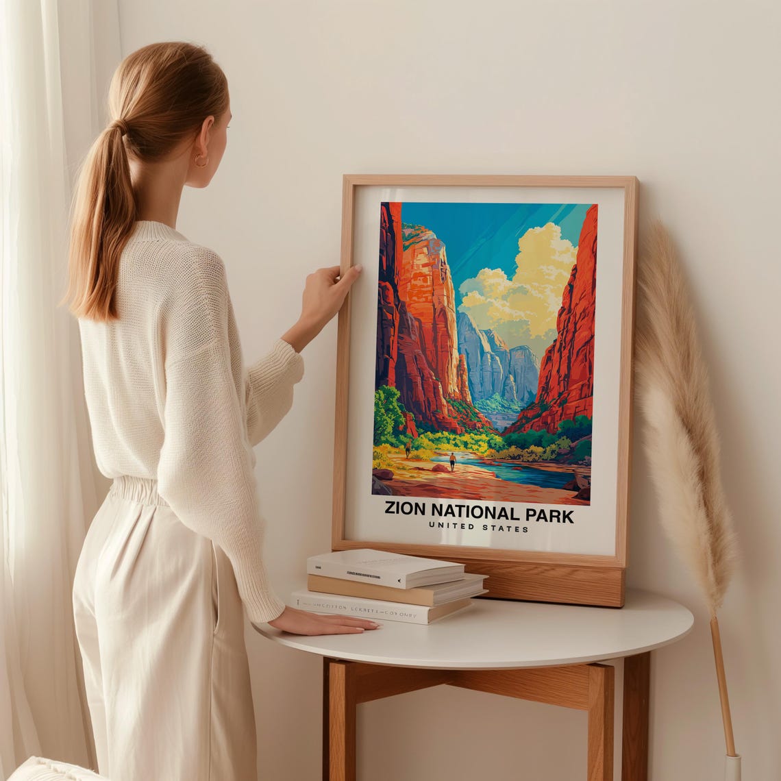 Zion National Park Travel Poster Utah Travel Print Wall Art Utah Print Utah Travel Utah Park Zion National Park Art - Image 2