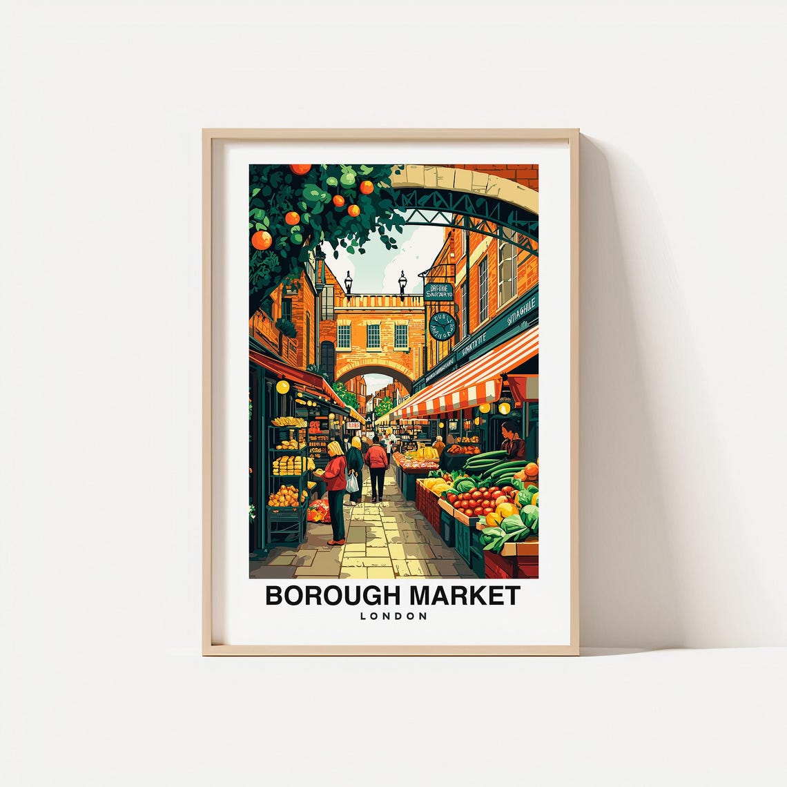 Borough Market London Travel Print Wall Art Borough Market London City Print Borough Market London Travel Gift Borough Market