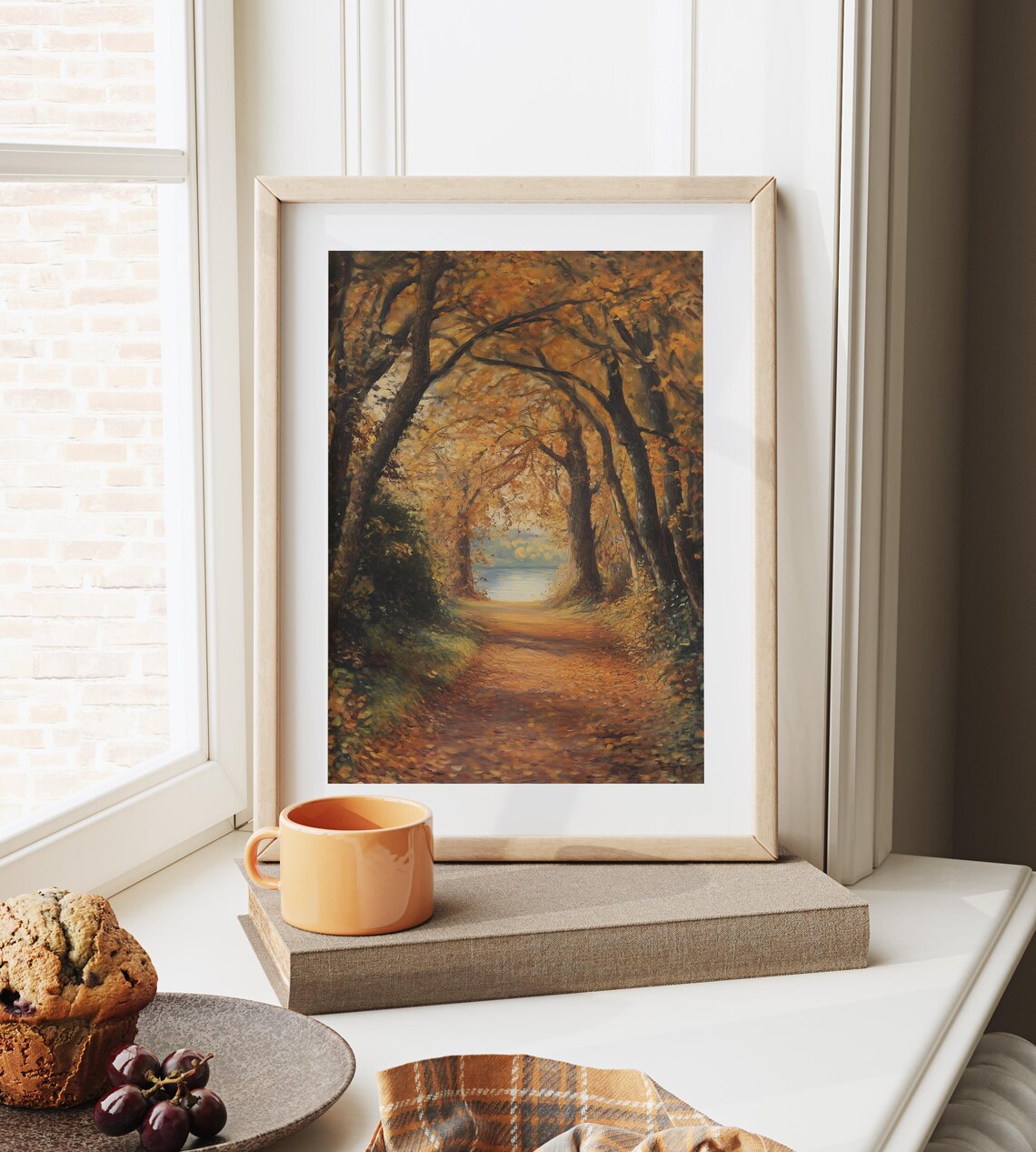 Serene Forest Path In Autumn Colors Art Print - Image 6