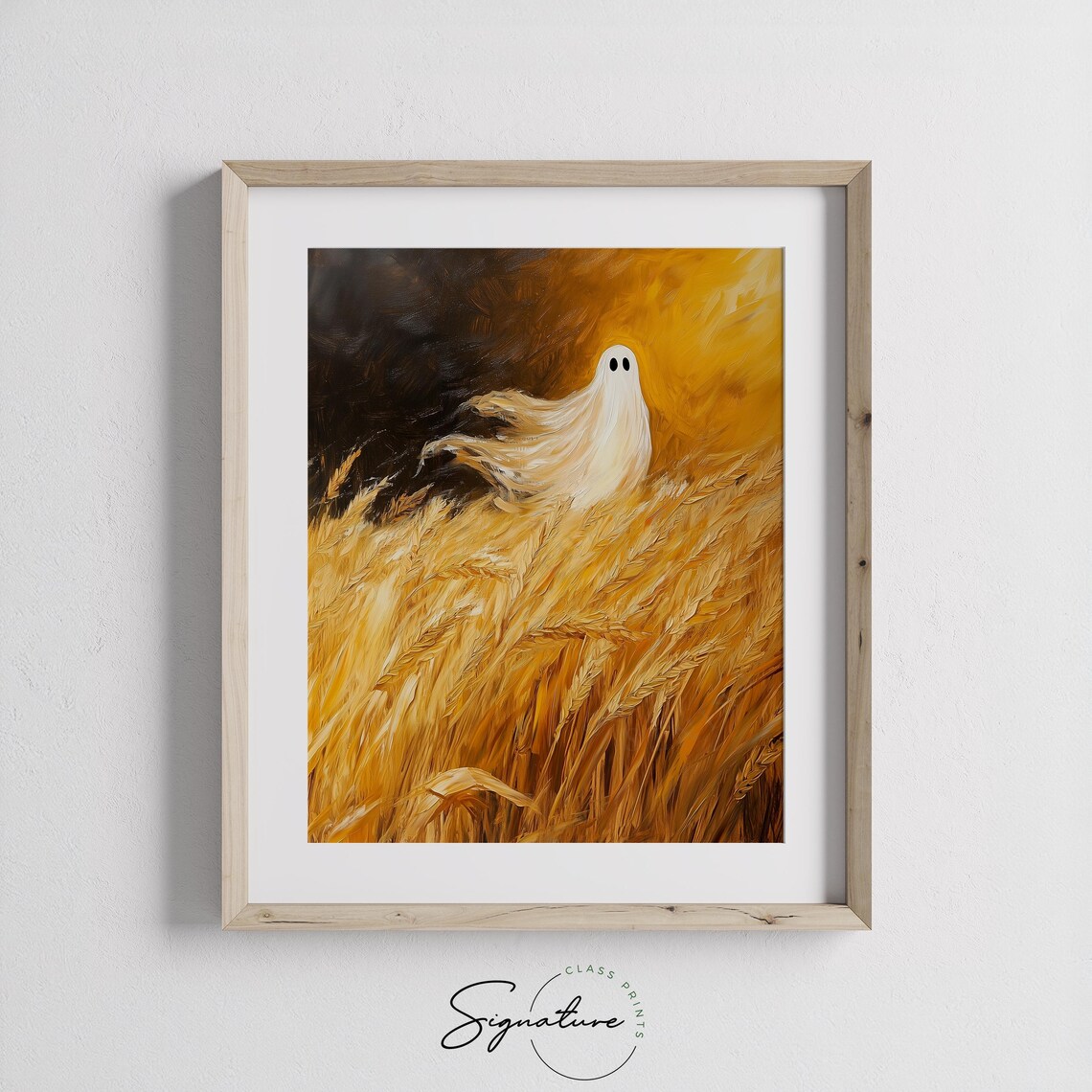 Ghost Golden Wheat Field Dramatic Amber Harvest Storm Sky Poster - Image 3