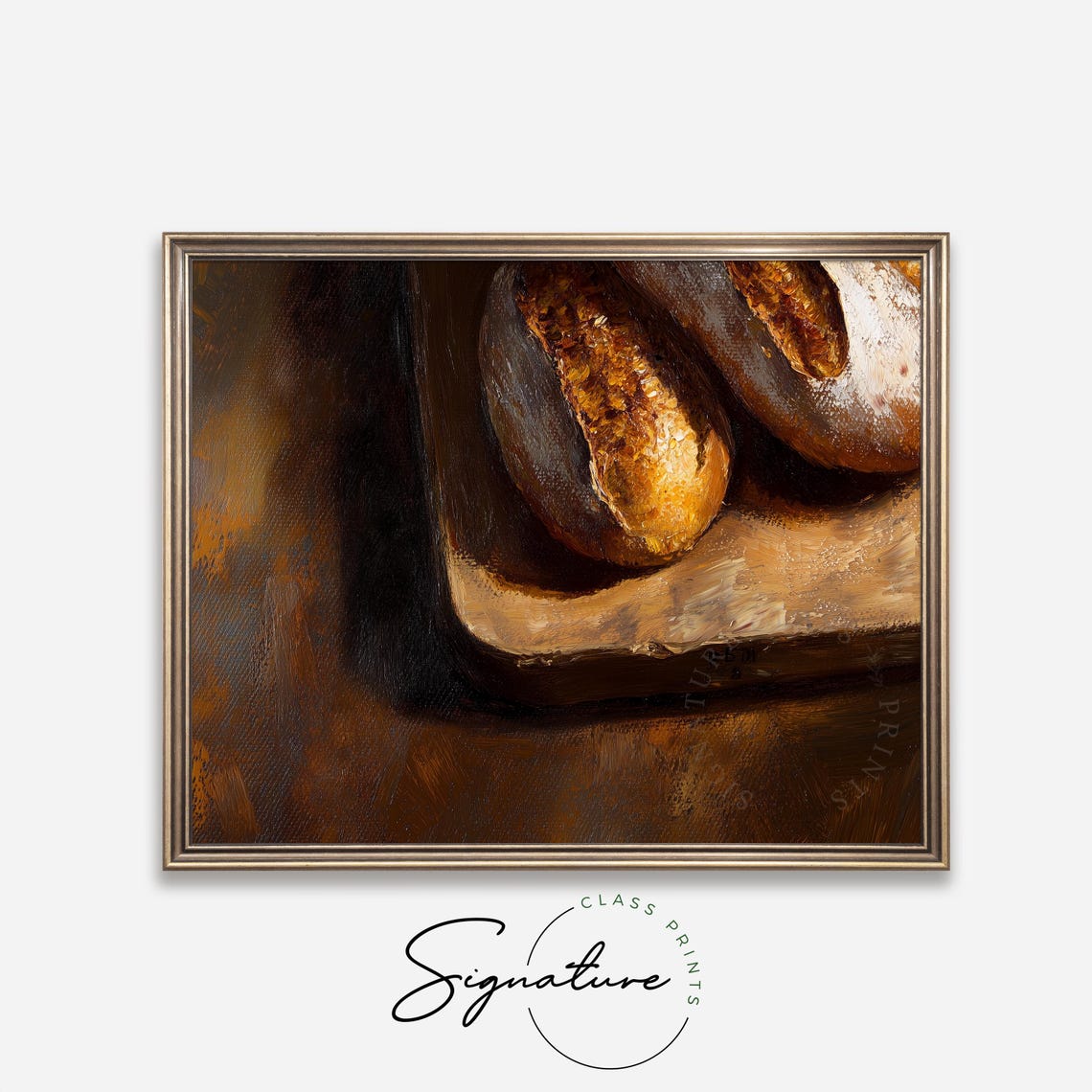 Fresh Baked Baguettes In A Basket Rustic Bakery Still Life Poster - Image 4
