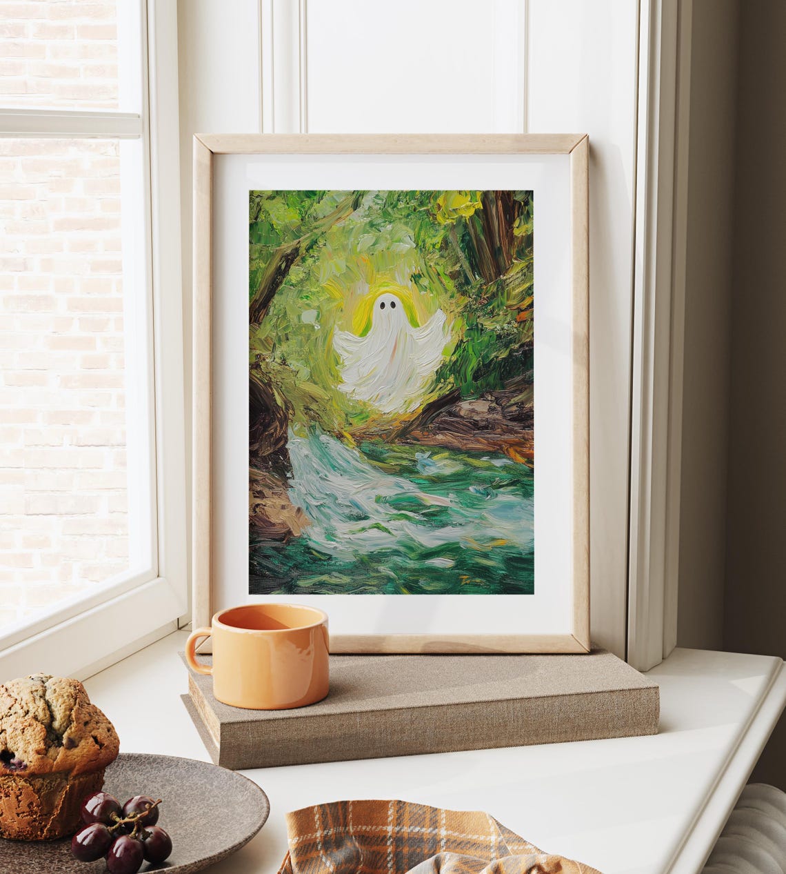 White Ghost Forest Stream Turquoise Water Green Woods Poster - Image 6