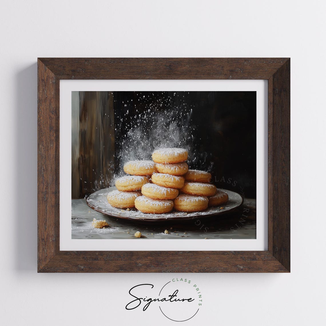 Powdered Sugar Cookies Stack Holiday Baking Festive Treats Poster - Image 5