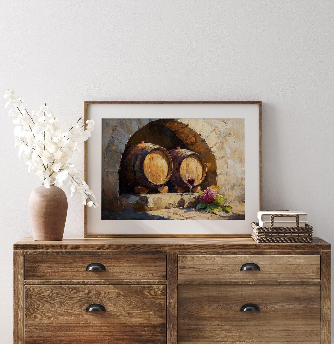 Tuscan Wine Cellar, Rustic Vineyard Art Print - Image 4