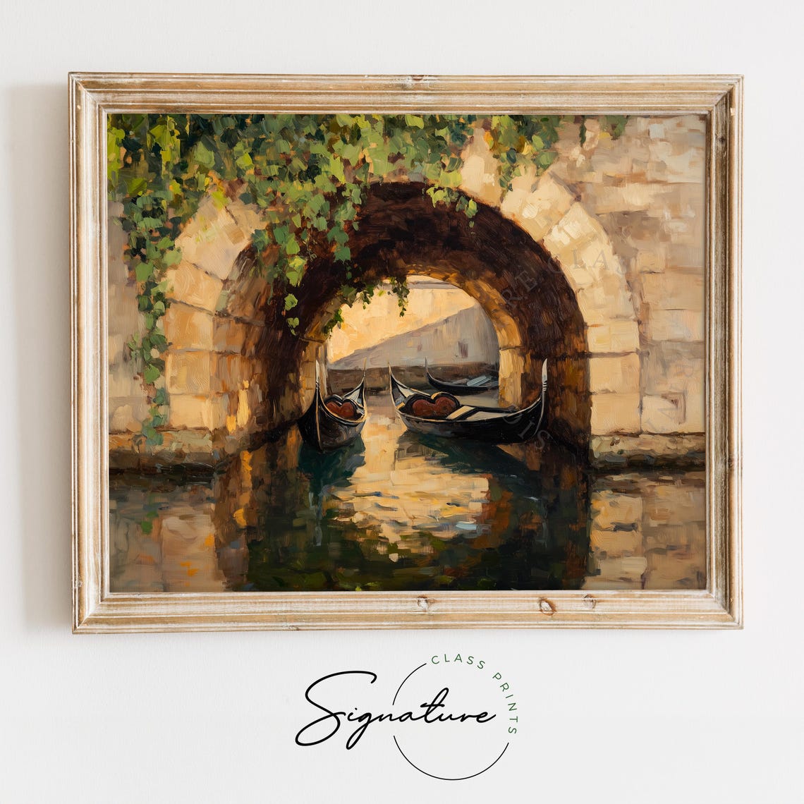 Venetian Bridge Nook With Gondolas Canal Romantic Italy Travel Poster