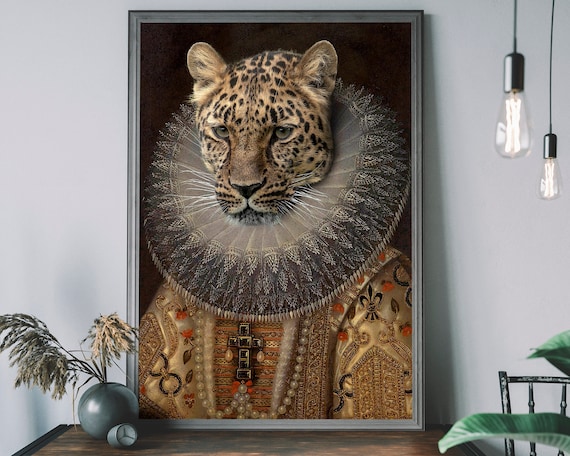 Renaissance Leopard Portrait Art Print