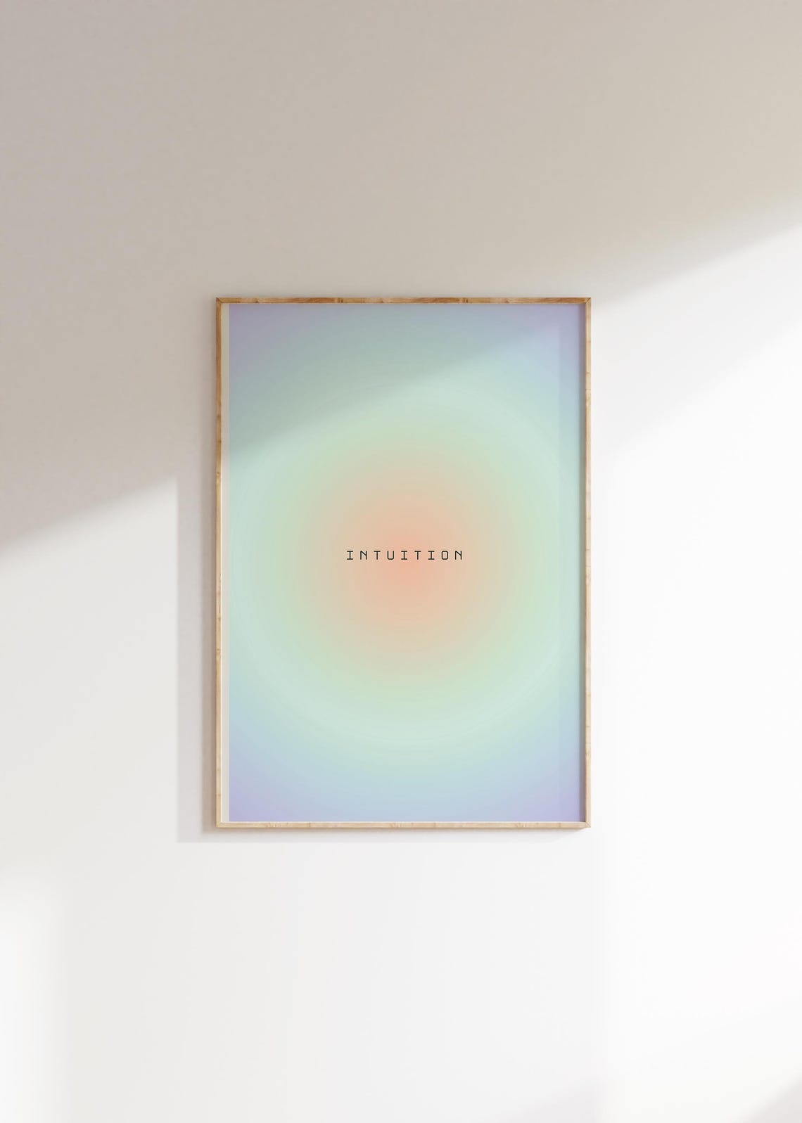 Intuition Aura Gradient Minimalist Y2K Affirmation Wall Print