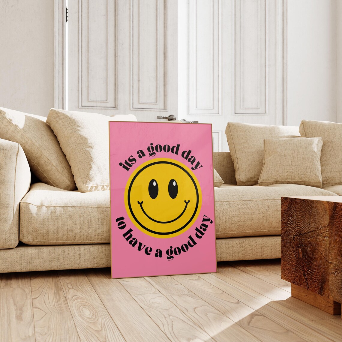 Smiley Dopamine Poster, Maximalist Room Decor - Image 2