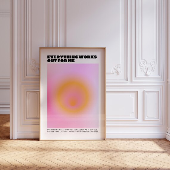 Spiritual Manifestation Quote Poster, Astrology Decor