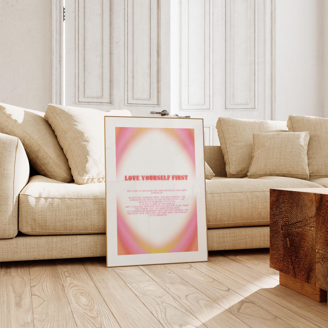 Love Yourself First Self Love Gradient Aura Wellness Poster Gift - Image 2
