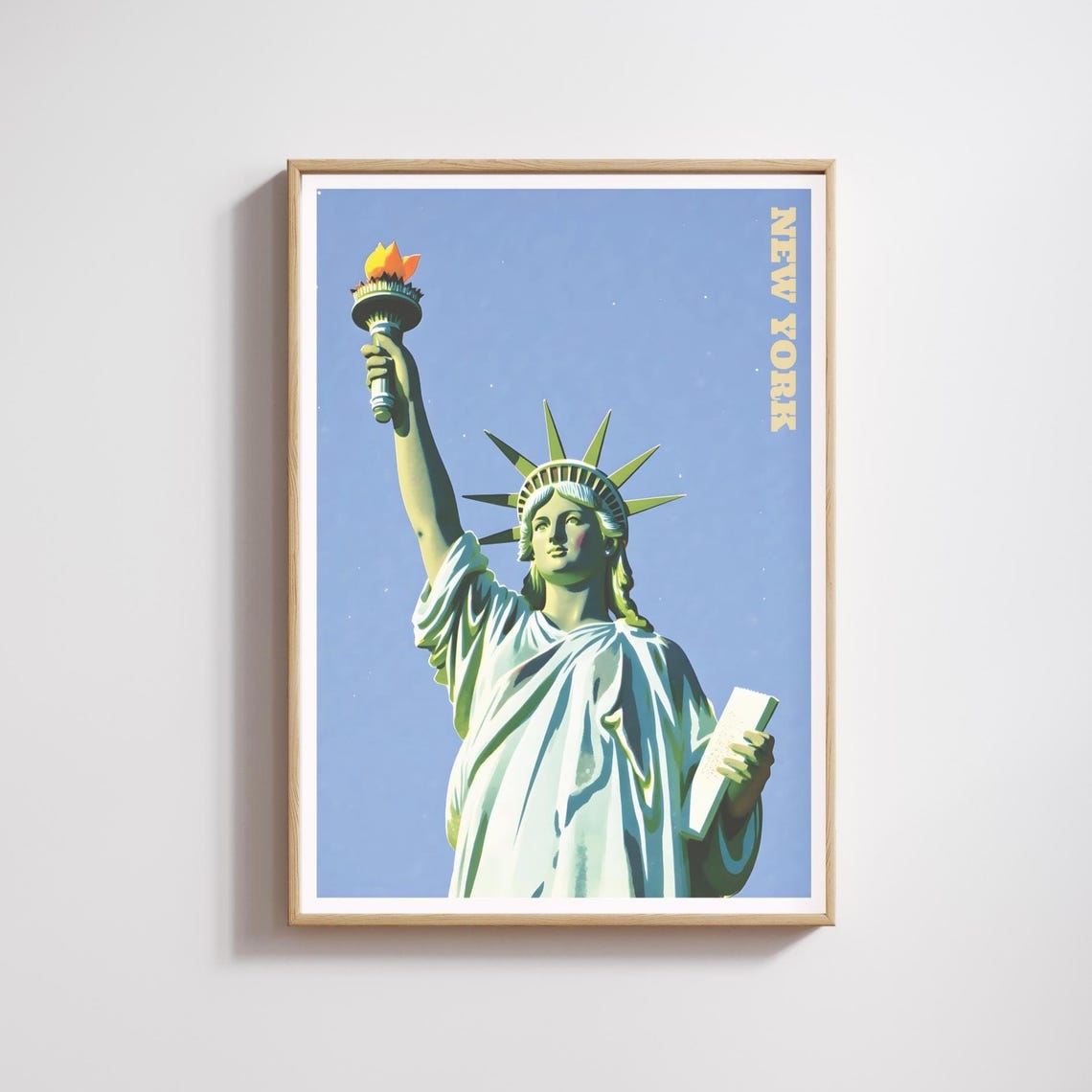 Statue Of Liberty New York Torch Colorful Pop Art Landmark Poster