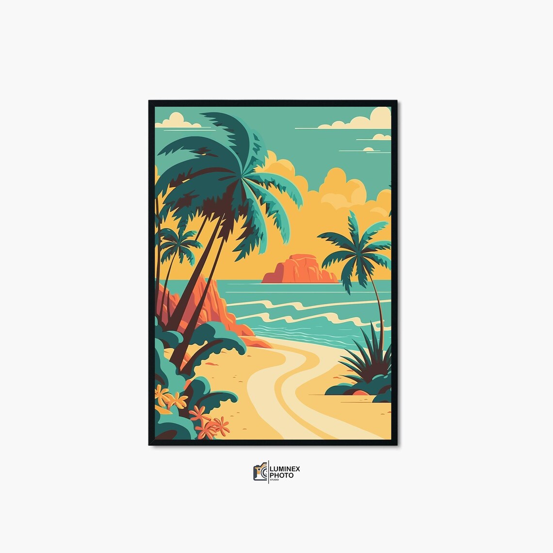 Hawaii Beach Photography Art Print, Abstract