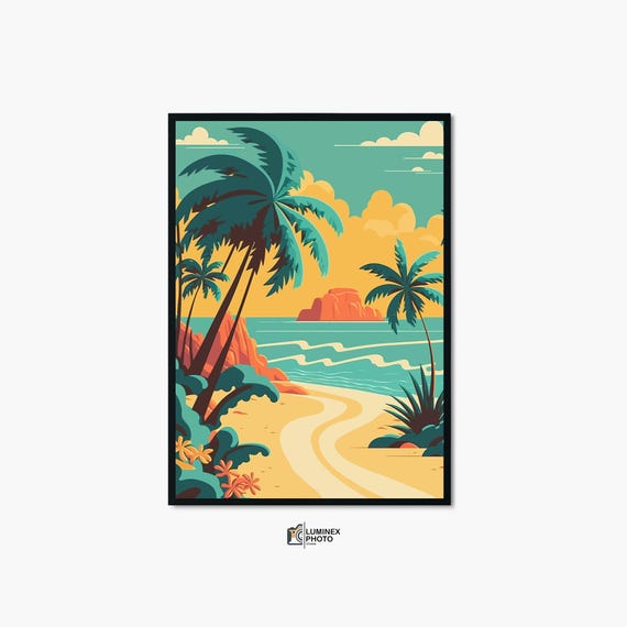 Hawaii Beach Photography Art Print, Abstract