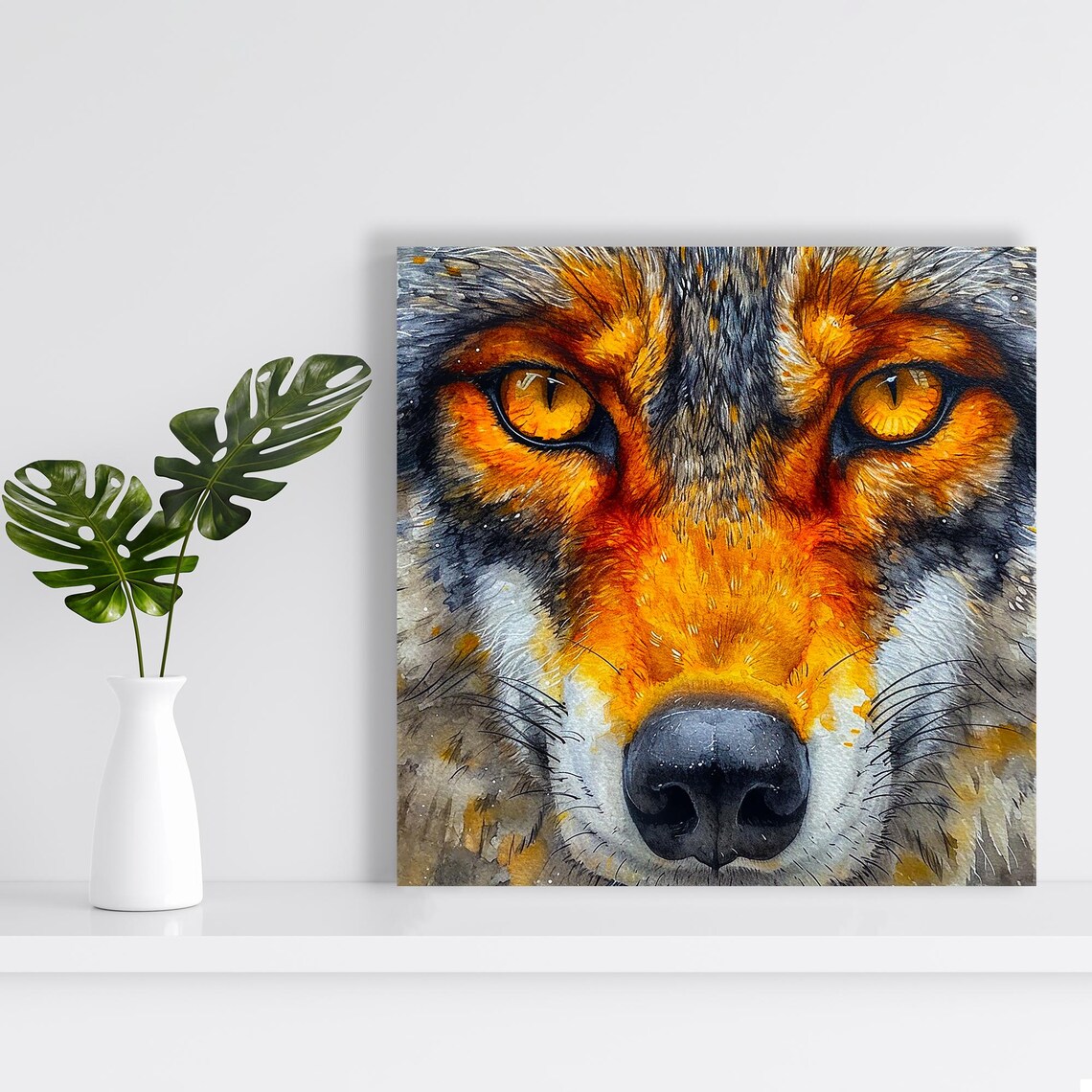 Fox Contemporary Nature Art Print, Animal Wall Decor - Image 2