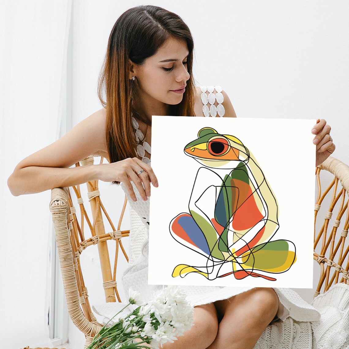 Abstract Frog Zen Art Print, Contemporary Decor - Image 3