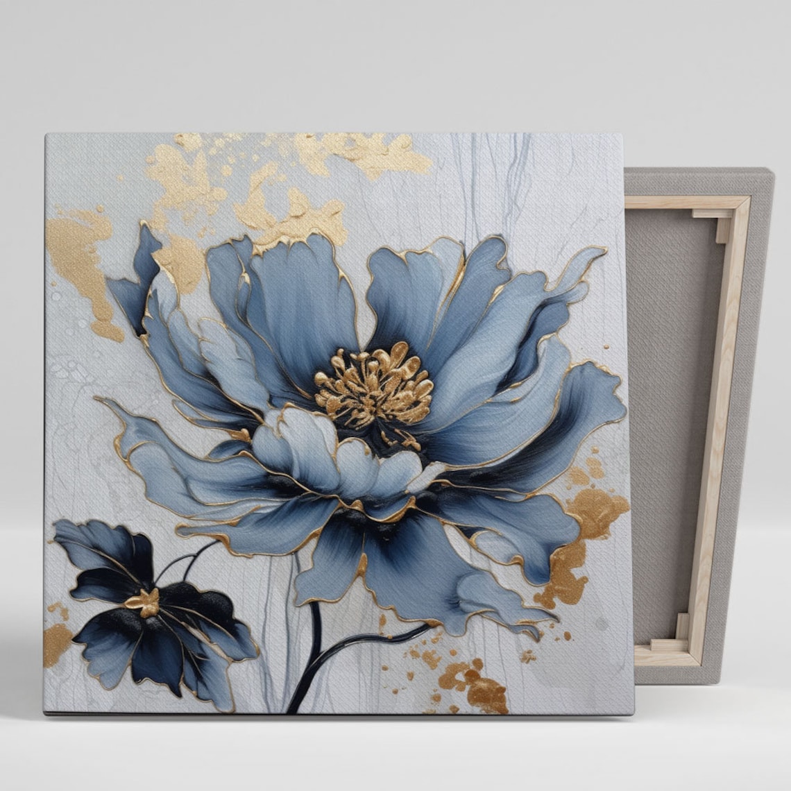 Blue Flower Floral Art Print, Contemporary Decor