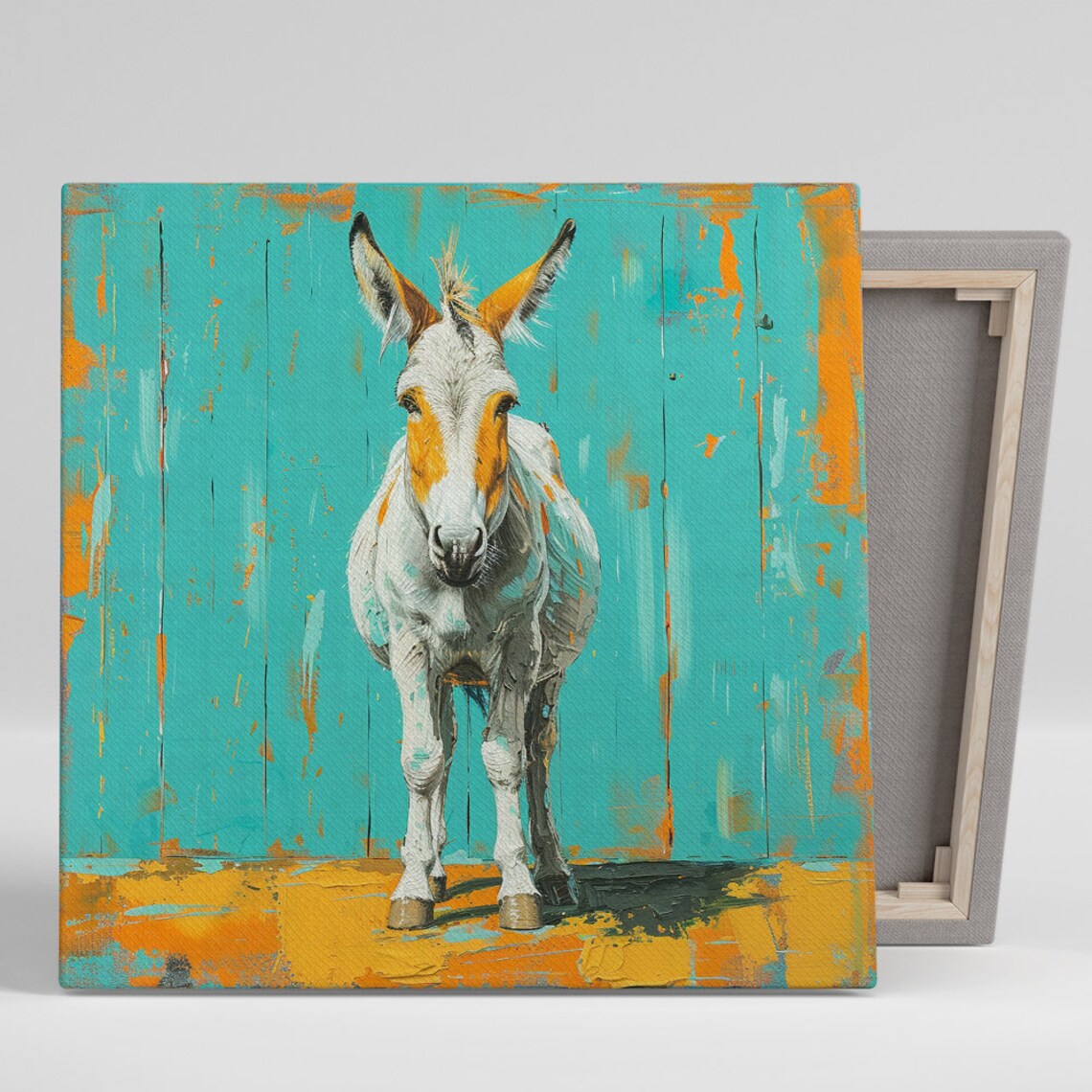 Whimsical Donkey Art Print, Rustic Farmhouse Decor