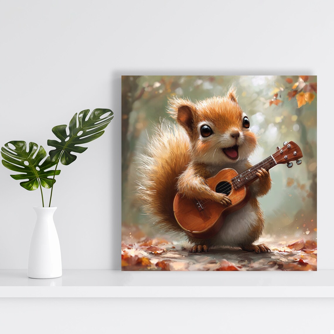 Squirrel Wall Art Poster, Whimsical Nature Decor - Image 2