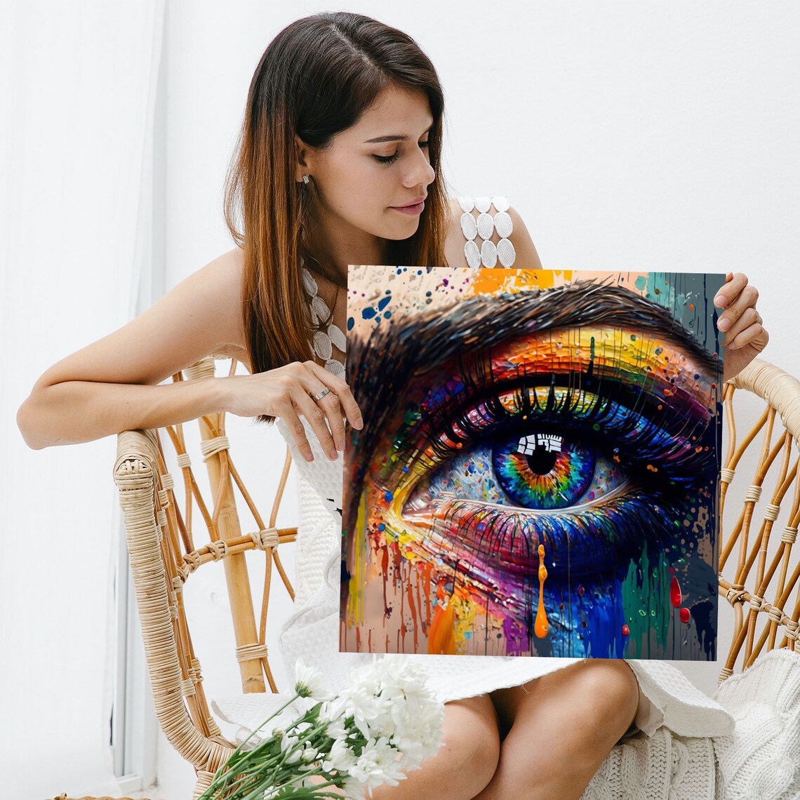Abstract Eye Art Poster, Modern Abstract Wall Decor - Image 3