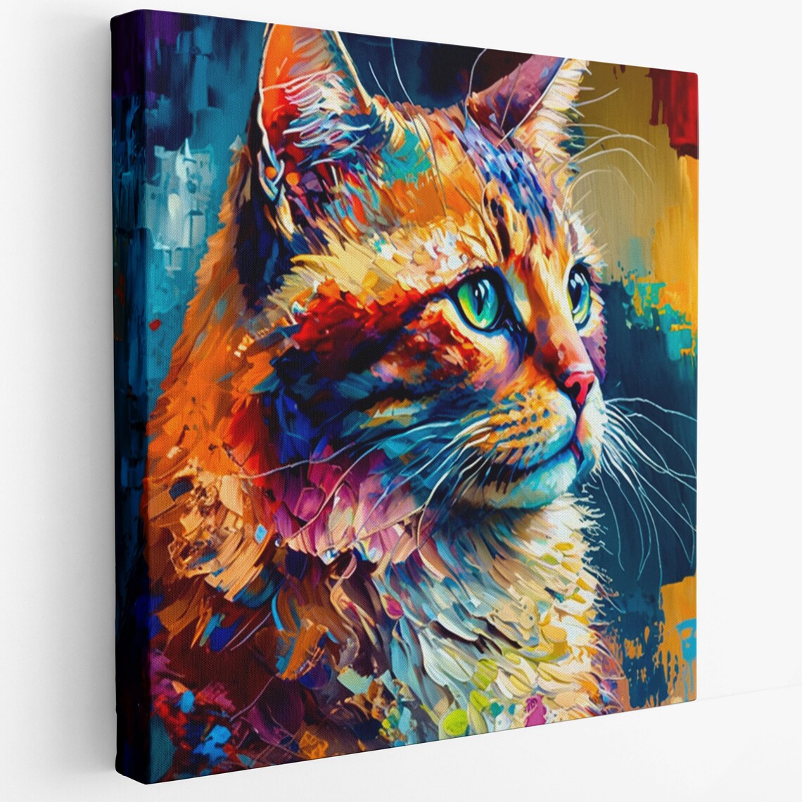 Colorful Abstract Cats Art Print, Cat Lover Decor - Image 5