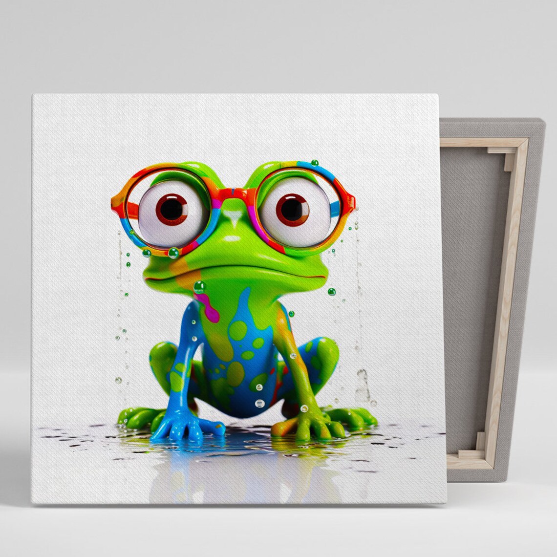 Whimsical Frog Wall Art Print, Kids Room Decor