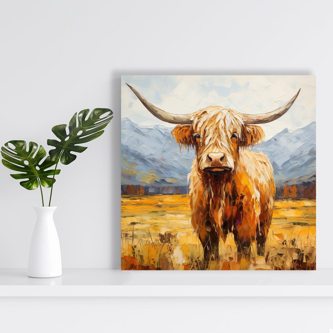 Highland Cow Art Print, Rustic Modern Farmhouse - Image 2
