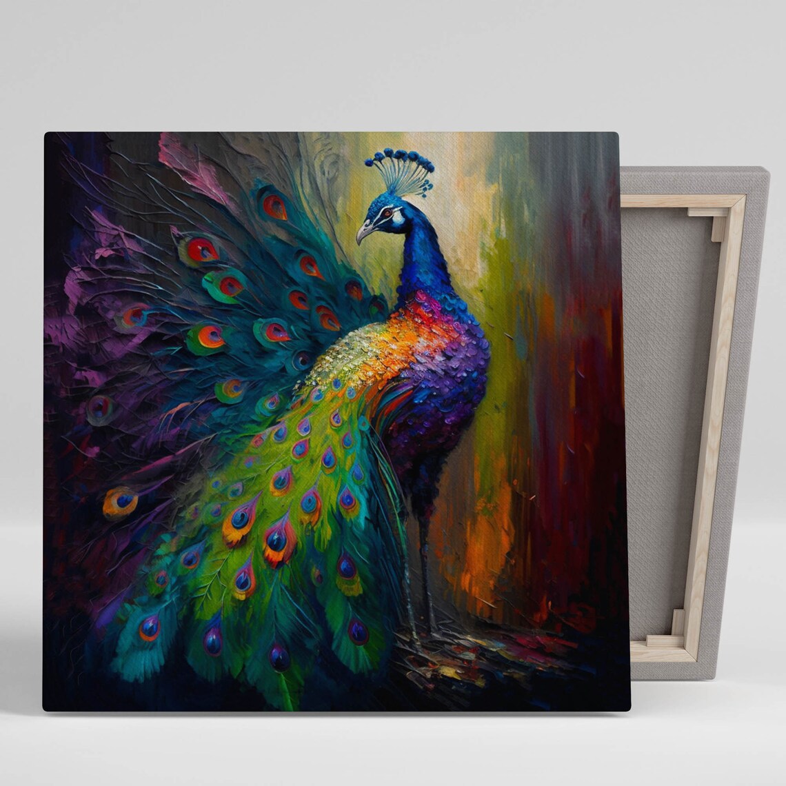Peacock Feather Art Print, Elegant Animal Decor